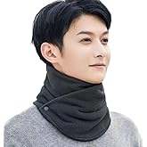 EMGILL Winter Neck Gaiter for Women Double Buttons Polar Fleece Neck Warmer Scarf Windproof Shawl Cover for Skiing Riding