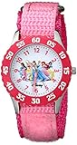 Disney Girls' W000042 Time Teacher Disney Princess Watch with Pink Nylon Band
