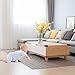PORUARY Soft Baby Proofing Corner Guards Stripe Protectors 8 Pack with Pre-Taped 3M Tape Clear Corner Protectors Safe Corner Cushion(L-Shaped) (Brown)