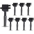 ENA Set of 8 Ignition Coil Pack 4 Pin Connector 4.0L Compatible with Jaguar Vanden Plas XK8 XKR XJ8 XJR 1999 2000 2001 2002 2003 4.0 V8 Coils Replacement for UF415 5C1180 IC535 LNE1510AB 48672 C1323