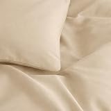 Moonlight20015 Double Duvet Cover Set Cream Solid Soft Bedding with 2 view 6