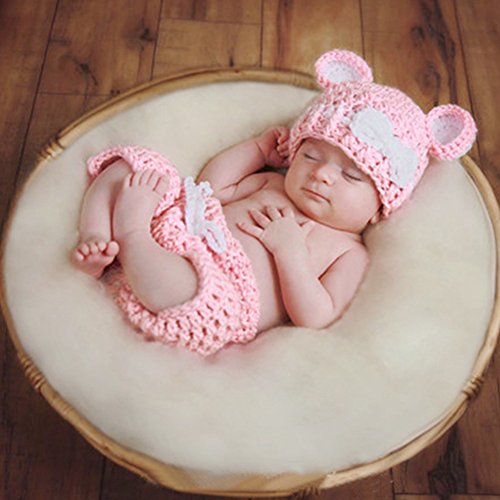 Baby Photography Props Boy Girl Photo Shoot Outfits Newborn Crochet Costume Infant Knitted Clothes Hat Shorts - Image 2