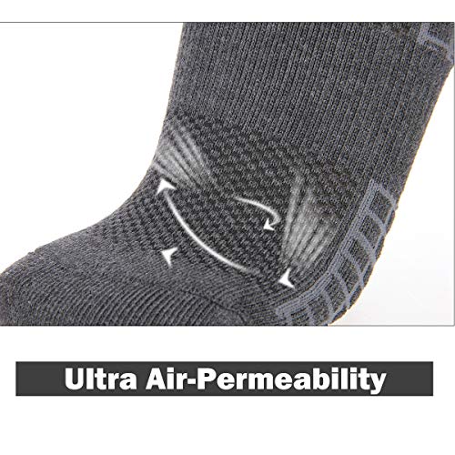 LITERRA Mens Athletic Socks Low Cut Sports Running Cushioned Ankle Socks(6 Pack)
