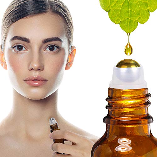Glass Spray Bottle Set, Wedama Amber 6 10 ml Essential Oil Roller Bottles Kits with 10 Empty Glass Spray Bottle (16/4/2oz) & Accessories for Aromatherapy Facial hydration Watering Flowers Hair Care