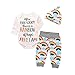 Toddler Baby Girls Boys 3Pcs Clothes Sets for 0-24 Months,Lovely Letter Rainbow Printed Romper Tops Pants Hat Outfits Set (0-6Months, White)