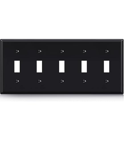 ENERLITES Lot De 5 Plaques Murales Pour Interrupteur à Bascule De