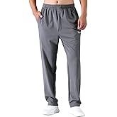 Zoulee Men's Casual Cotton Jogger Sweatpants Zipper Front Pants