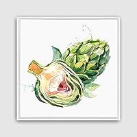 Framed Canvas Wall Art Vegetables Theme Design Canvas Prints Home Artwork Decoration for Living Room,Bedroom - 16x16 inches
