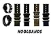 KoolBands 18mm, 20mm, 22mm And 24mm Tough Royal Woven Nylon Wrist Band Strap Bracelet with Stainless Steel Buckle