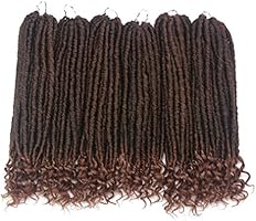 Amazon Com Faux Locs Curly Ends Straight Goddess Locs Crochet