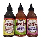 Franks RedHot Hot Sauce Variety Sampler 3 Pack - Squeezable Bottles, Each 6.8oz