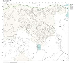 Amazon.com: ZIP Code Wall Map of St. Charles, MD ZIP Code Map Laminated