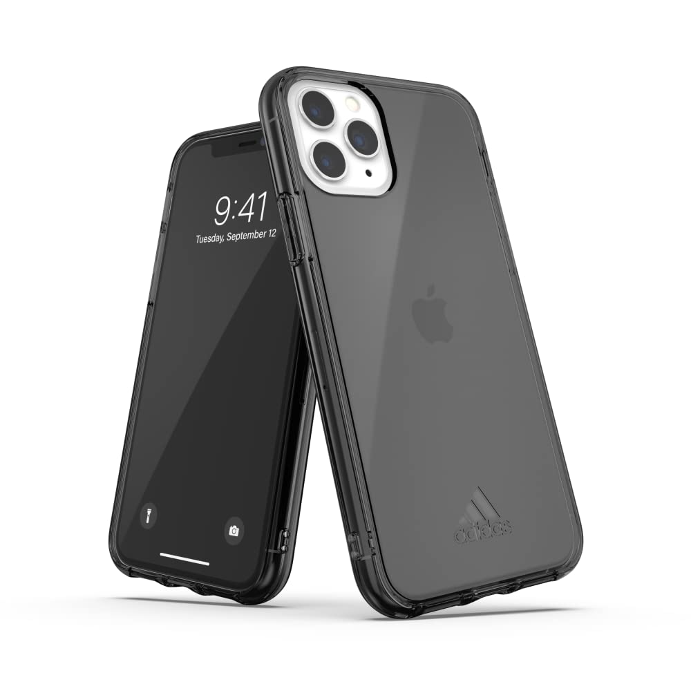 adidas Sports Compatible with iPhone 11 Pro Case, Shockproof Raised Edges, Drop Tested Case, Transparent Smokey Black