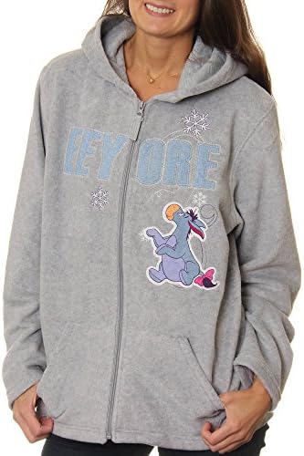 Disney Women's Eeyore From Winnie The Pooh Plush Fleece Full Zip Hoodie (1X)