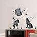 BIBITIME Creative Howling Wolf Silhouette Stickers Vinyl Moon Flying Birds Wall Decal for Living Room Porch Cinemas Window Nursery Kids Room Decor Home Art Mural