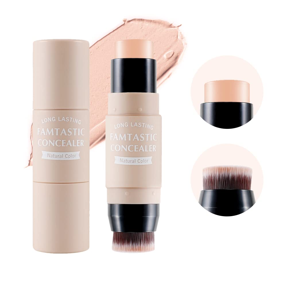 Erinde Contour Foundation Stick with Brush, Highlighter Bronzer Pen, Face Brightens Shades Pencil, Highlighting Shade, Highlight Shaping Stick, Waterproof, Longwear Makeup (#01） — image 1