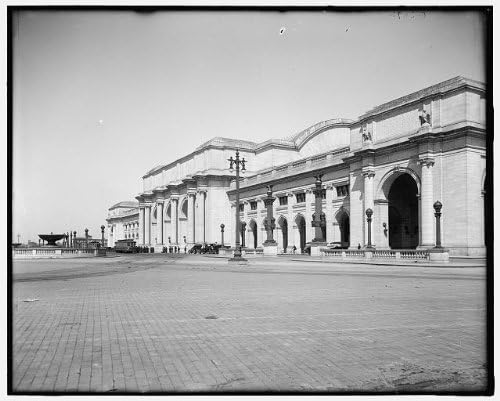 Photographs - INFINITE PHOTOGRAPHS Photo: Front Facade,New Union Station,Washington DC,Detroit Publishing Company,1905