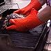 Jolly Green Products Ekogrips Premium Grilling Gloves Heat Resistant BBQ Gloves for Indoor and Outdoor Cooking, Meat Handling Gloves, Kitchen Oven Gloves with Fingers, Silicone Oven Mitts