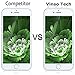 (2 Pack) iPhone 6S Screen Protector, Vinso Tech [3D Touch Compatible] Ultra Thin Glass Screen Protector Works with iPhone 6 6S and Most Protective Cases