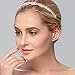 Oriamour Flower Design Rhinestone Crystal Wedding Headband Bridal Headpieces Simple Design Bridal Headband (Silver)