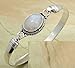 9.10ctw,12x16mmOval Genuine & Created Gemstone & 925 Silver Plated Bangle Made By Sterling Silver Jewelry