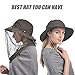 USHAKE Head Net Hat, Safari Hat Sun Hat Bucket Hat with Hidden Net Mesh Green