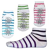 Best Non Slip Socks,Anti-Skid Yoga Socks with Grips Cotton Socks for Women Pack of 4