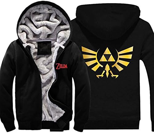 Constuff the Legend Cosplay of Zelda Winter Fleece Zip Up Hoodie 3XL