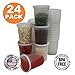 Fit Meal Prep 24 Pack 32 oz Deli Containers with Lids Variety Pack, US Made Leakproof Assorted Plastic Soup Containers, Combo Clear Food Storage Containers with Lids, Microwave Freezer Safe