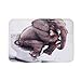 Uarter Bath Mat, Elephant Rug, Bath Rugs, Anti-bacterial Non-slip Bathroom Mat, Soft Bathmat Bathroom Carpet for Baby Kids Safety with Memory Foam Coral Velvet Fabric 15.7