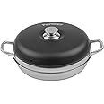 Petromax Camping Oven, Outdoor Baking Over Fire Stovetop or Hotplate, Portable for Campsite and Backyard, Stainless Steel, 2.1 Qt