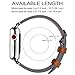 Fullmosa Compatible Apple Watch Band 40mm 41mm 38mm 49mm 46mm 45mm 44mm 42mm Leather for iWatch Ultra2/Ultra/SE/SE2/Series 10/9/8/7/6/5/4/3/2/1, 38mm 40mm 41mm 42mm Light Brown + Smoky Grey Buckle