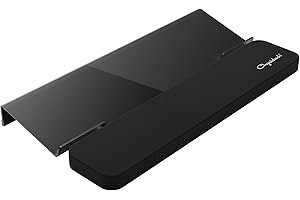 Chyaidach Computer Keyboard Stand and Wrist Rest - Easy Comfortable Ergonomic Typing - Acrylic PC Keyboard Holder with Wrist Support - Fits All Size Keyboards - 16.9'' Wide (Matte Black)