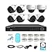 LaView 2MP 1080P IP 8 Camera Security System, 8 Channel 1080P IP PoE HDMI NVR 2TB HDD 2 Dome and 6 Bullet Weatherproof White Surveillance Camera Kit