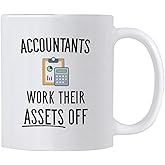 Casitika Funny Accountant Gifts. Accountants Work Their Assets Off. 11 oz Accounting Coffee Mug. Gift Idea for Financial Advisor, Auditor or CPA Friends or Co-workers.