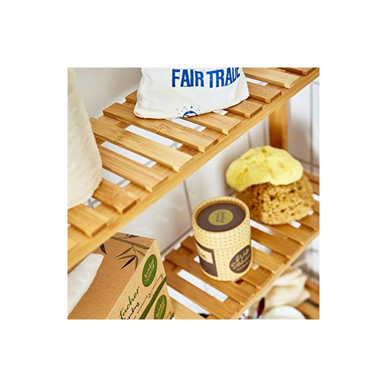 Comprar bambuswald© Estantería de Pared Hecho de 100% bambú ǀ Estante