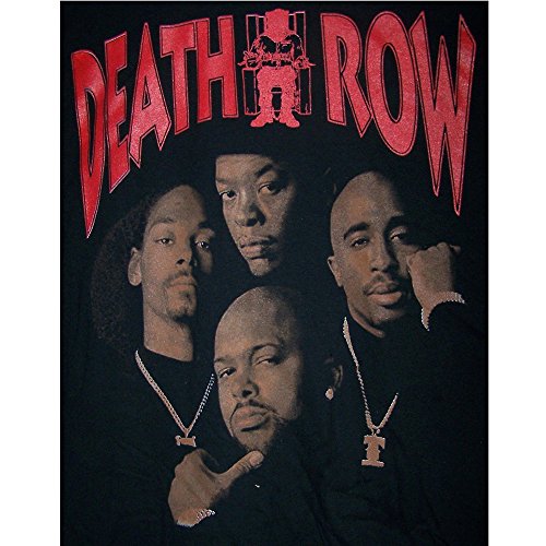 Death Row Snoop Dog 2Pac Dr Dre Suge Knight Cotton T-Shirts (HhTs7 Z) Black