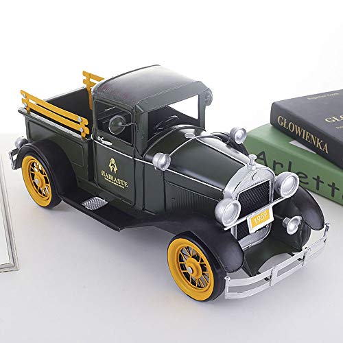 MQW Iron Trucks Nordic Home Decoration European Car Model Antique Crafts 38CM 18CM 15.5CM Delicate and Beautiful - Thumbnail 2
