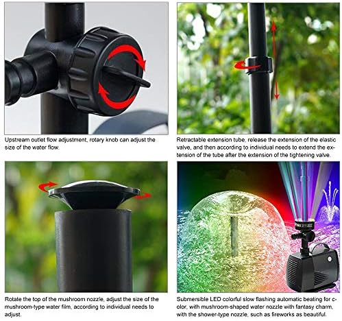 30 Ledライト付き水中ウォーターポンプ ファウンテンエクステンションチューブ2ノズルサクションカップボトム 魚の水槽の池水族館の庭園に適しています B086k2mv5x 5 365円 人気海外一番 100 品質保証 全品送料無料 即日出荷 Sale開催中