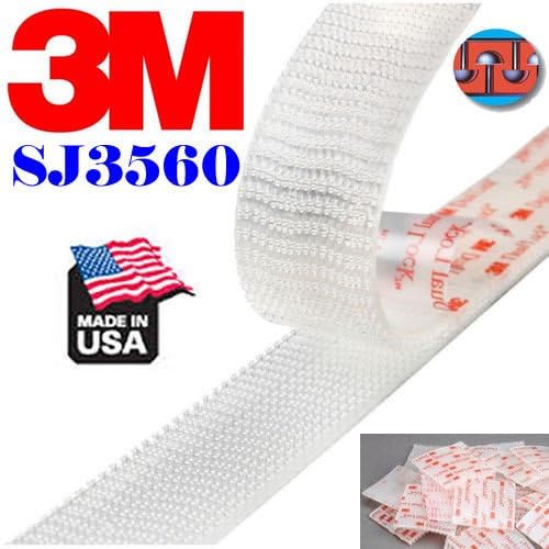 GB Materials 3M SJ3560 3560 Dual Lock 2pcs(1 Pair) 1" Inch x 6" Inch (2.54cm X 15.24cm) Type 250 VHB Clear Reclosable Fasteners In/Outdoor Used