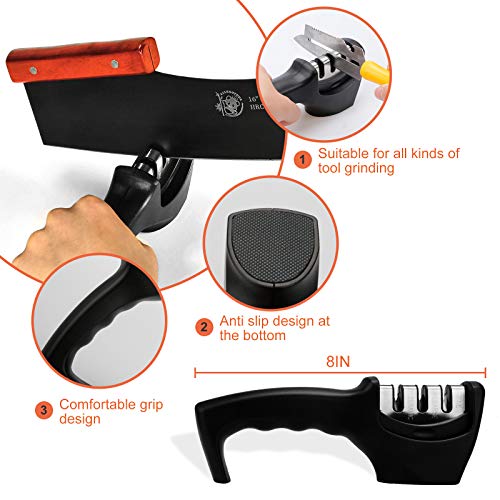 AILUROPODA Pizza Cutter Rocker with Knife Sharpener & Protective Cover 16" Large Pizza Rocker