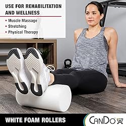 CanDo White PE Foam Rollers for