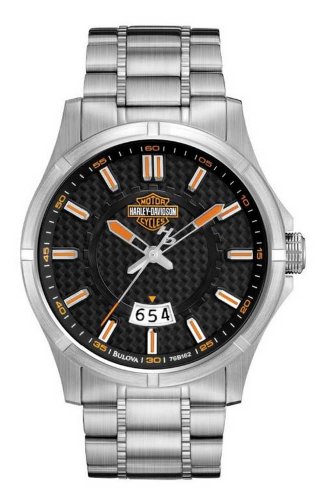 Harley-Davidson Men's Bulova Stainless Steel Bracelet Date Watch. 76B162 Harley-Davidson Men's Bulova Stainless Steel Bracelet Date Watch. 76B162