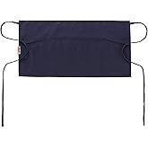 GNEGNI 3 Pockets Waist Apron-Waitress Waiter Server Apron Short Half Uniform Apron