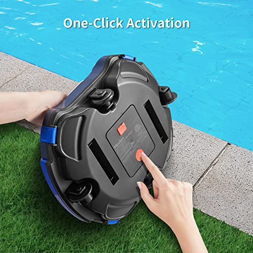 Moolan Cordless Robotic Pool Cleaner, Automatic Pool Vacuum Lasts 140
