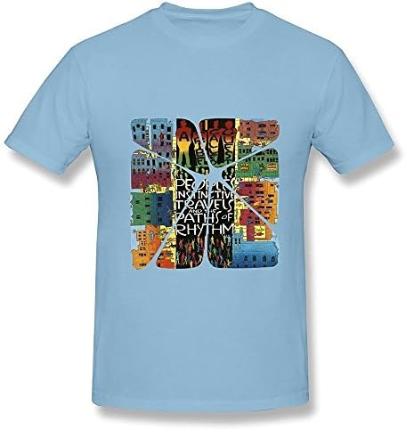 ZEKO Men's T Shirt A Tribe Called Quest People's Instinctive Travels And The Paths Of Rhythm Size XS SkyBlue
