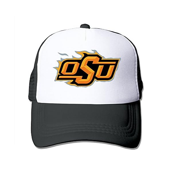 SAXON13-Unisex-Baseball-caps-Meshback-Oklahoma-State-University-Logo-Hat-Caps-Black