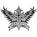 VEGASBEE GODSPEED WINGED CROSS WINGS CHRISTIAN BIKER RIDER JACKET REFLECTIVE PATCH LARGE