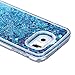 Urberry Galaxy S7 Case, Floating Bling Glitter Sparkle Case for Samsung Galaxy S7 with a Screen Protector (Blue)