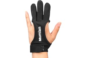 Mumian Archery Glove,Protective Leather Gloves for Recurve Bow and Compound Bow Men and Women,Finger Tab for Hunting Bow with Archery Equipment and Protective Gear Accessories